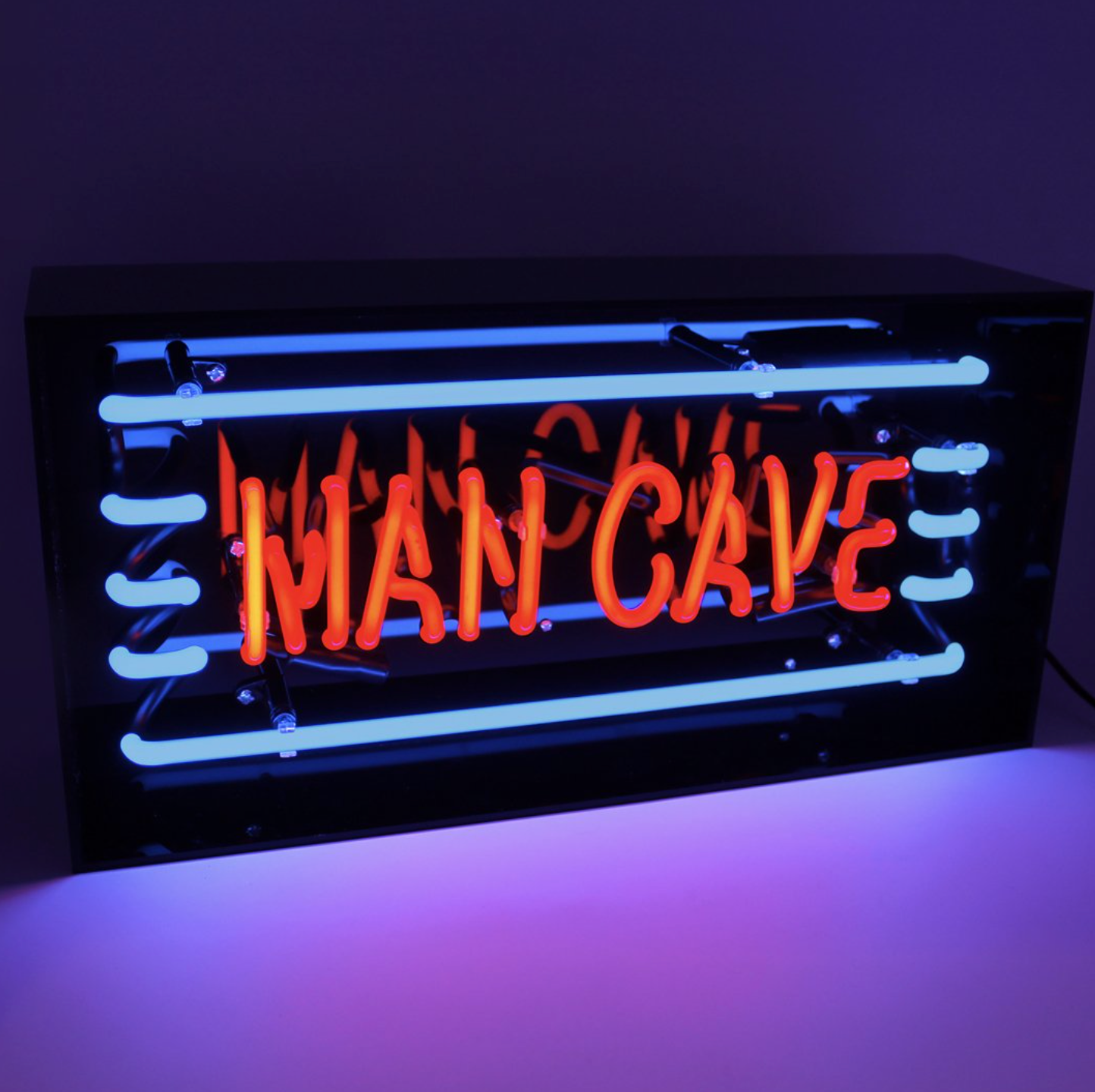 Locomocean Neon Box Sign, Man Cave