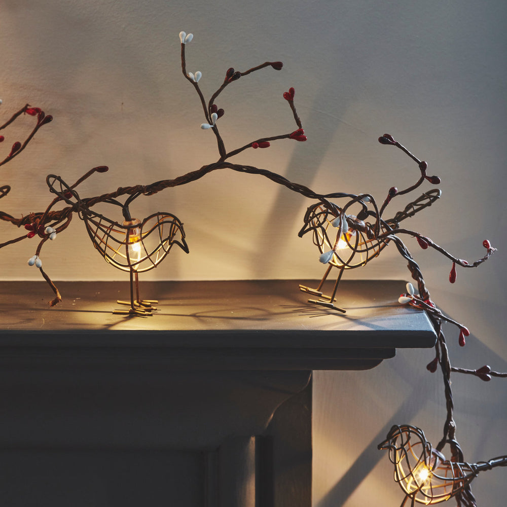 Winter Robin LED Fairy Light (Battery Operated)