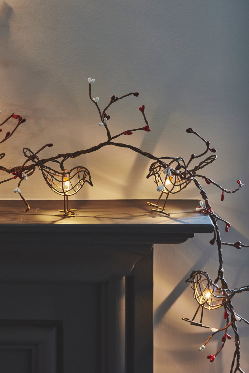 Winter Robin LED Fairy Light (Battery Operated)