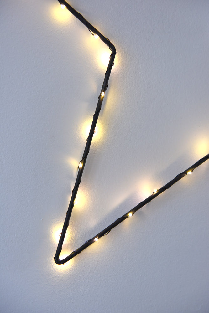 Hanging  LED Star Light, Black(Battery Operated)