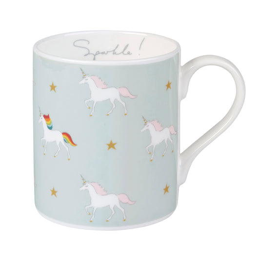 Sophie Allport Unicorn Mug Soft Blue