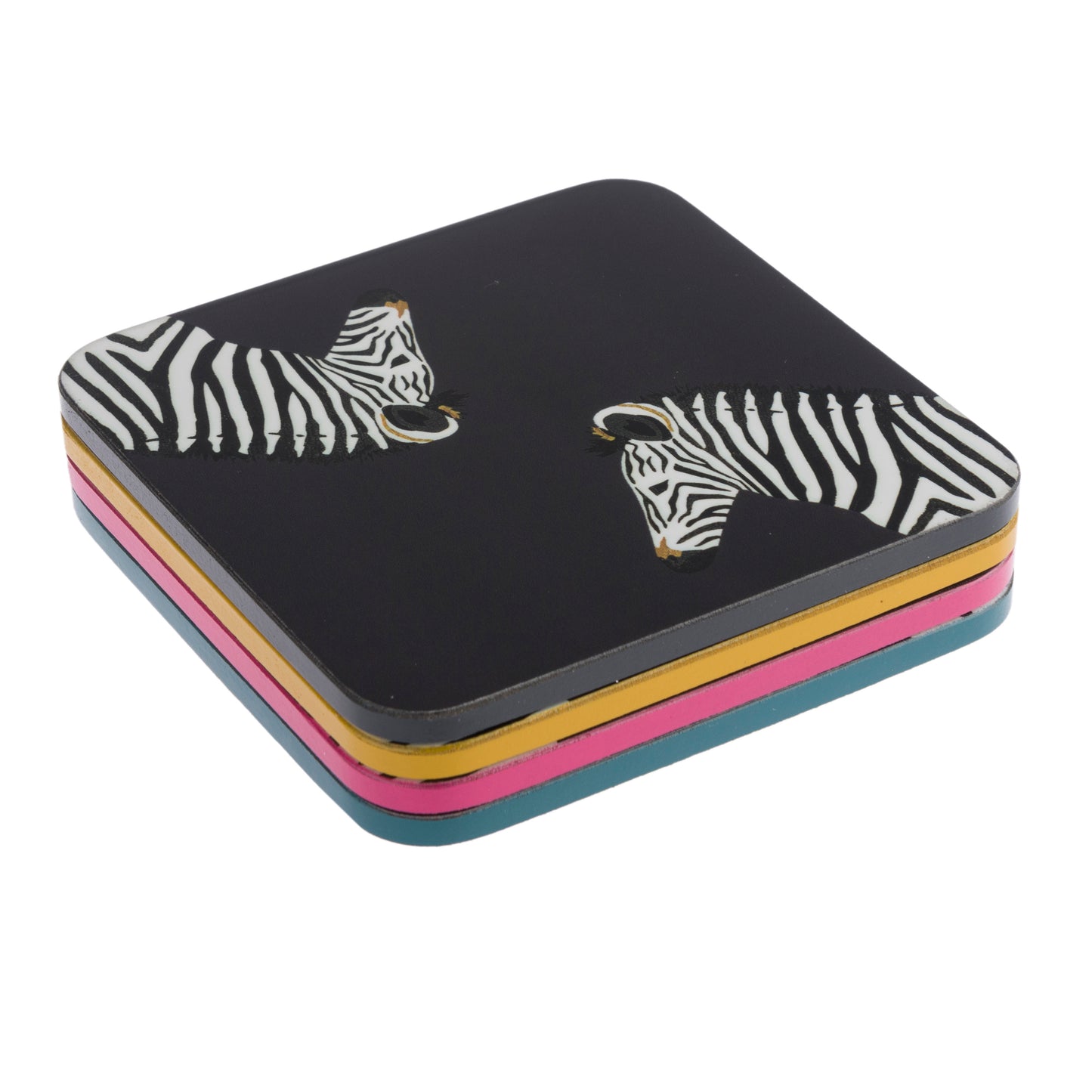 Sophie Allport Coasters, Zebra ( Set of 4 )