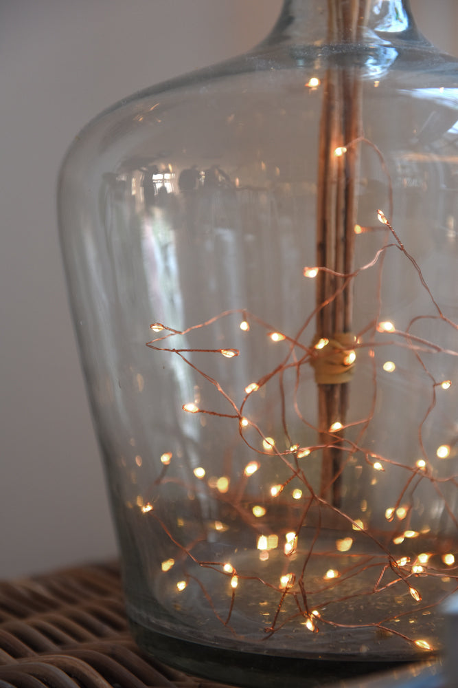 Cluster LED Fairy Lights Copper  (Battery Operated)