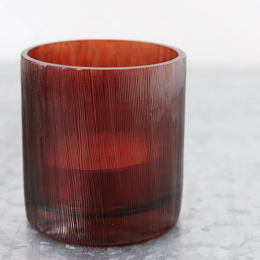 House Doctor Glass Votive, Red