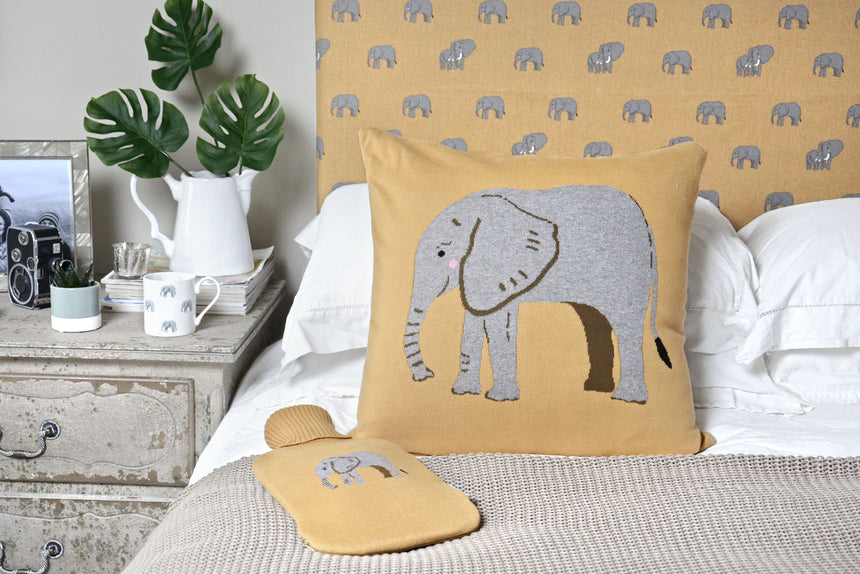 Sophie Allport Knitted Hot Water Bottle, Elephant