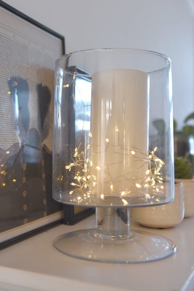 Cluster LED Fairy Lights Silver (Battery Operated)