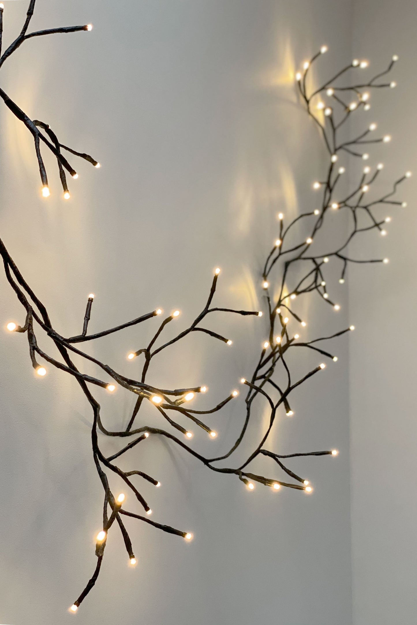 Dual Powered LED Ivy Fairy Light Black