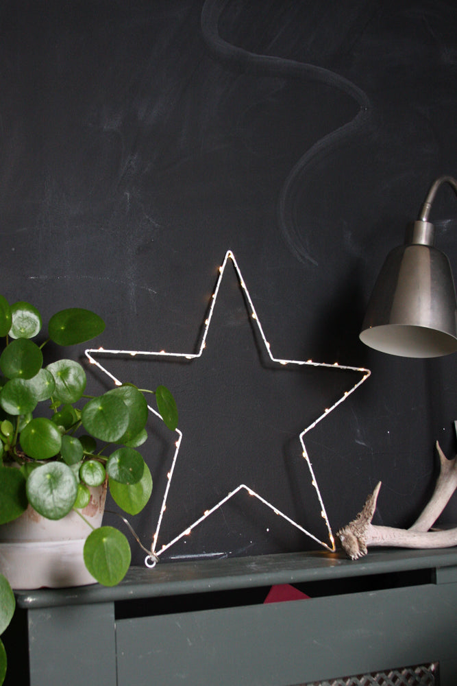 Hanging LED Star Light, White (Battery Operated)